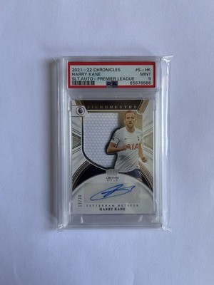 Panini Chronicles 2021-22 Harry Kane Silhouettes Auto Relic #S-HK /30 PSA 9