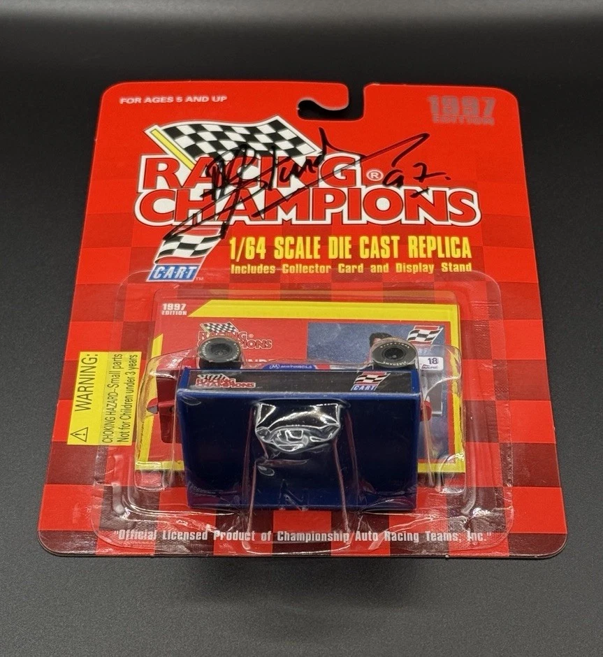 Carro de autos Mark Blundell Indy 1997 Racing Champions 1/64 autógrafo automático sin certificado de autenticidad Foto 4 de 4