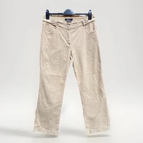 Weekend Max Mara Jeans Women’s UK 14 Wide Leg Fit Stretch Side Cinch Beige