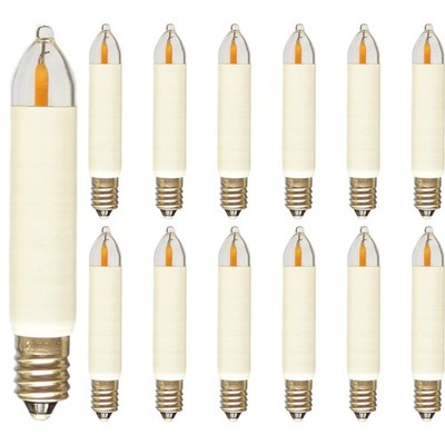 LED Filament Kleinschaftkerzen 12V 0,2W f Lichterkette Schwibbogen AUSWAHL MENGE