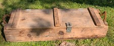 ✨VINTAGE✨ Military Wood Ammo Crate 37" Storage Trunk Box Chest w/ Rope Handles