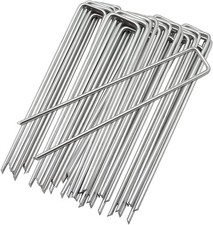 Galvanised Steel Garden Pegs for Camping Heavy Duty Tent Pegs Metal Ground Pegs