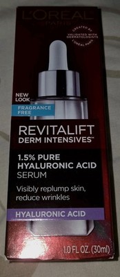 L'Oreal Plumping Serum Revitalift Derm Intensives 1.5% Pure Hyaluronic 1 oz NIB