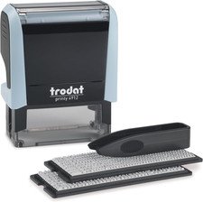 Self-Inking DIY Custom Rubber Stamp Kit - Personalized Stamper for Business or H