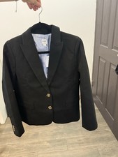 J.Crew 198 Womens Two Button Blazer Black Size 8 BP095