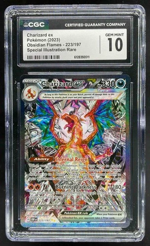 2023 Pokemon S&V Obsidian Flames Charizard ex SIR CGC 10 Gem Mint #223/197