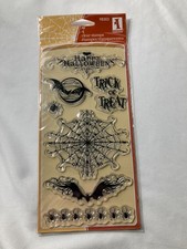 Inkadinkado Halloween Clear Stamp Set Creepy Crawly 98303 NEW
