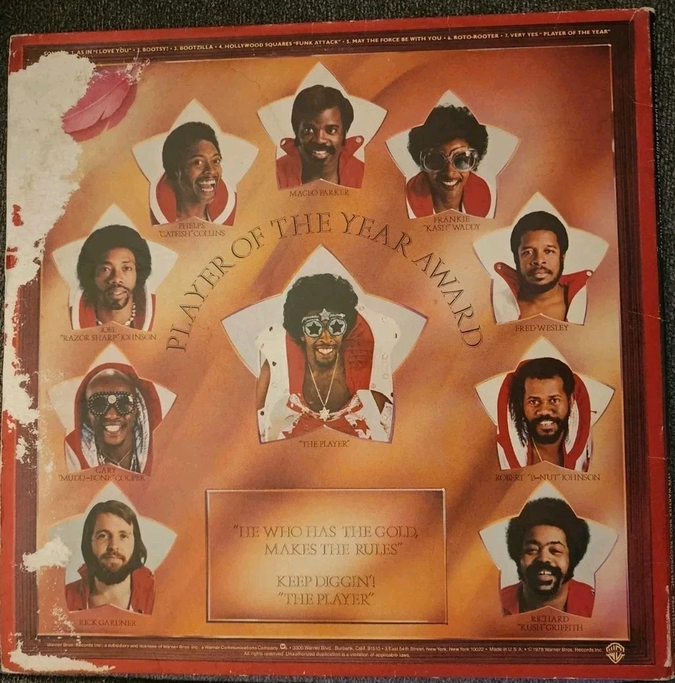 Bootsy Collins1978 Original Pressing Lp Of Bootsy? Player Of The Year It's A VG+ - Image 3 of 4