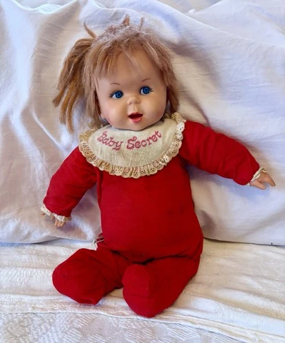 Vintage Mattel Baby Secret Doll.  Pull String works, Soft Body 1965.  Works!