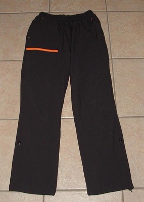 NEW Black Sz Medium Elastic Waist Stretchy Convertible Athletic Pants / Capris