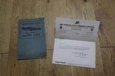 MAY 1950 INSTRUCTION BOOK FOR THE ROYAL ENFIELD 125CC MODEL R.E MOTORCYCLE