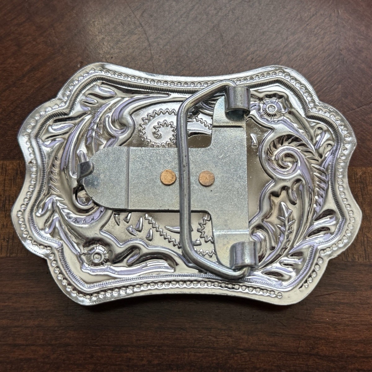 COPY - Vintage silver-tone belt buckle with bicentennial Ike dollar on face Vintage 1976 Bicentennial Eisenhower Ike Silver Dollar Coin  main image 3