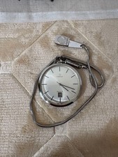 OMEGA Silver Pocket Watch With Date Display