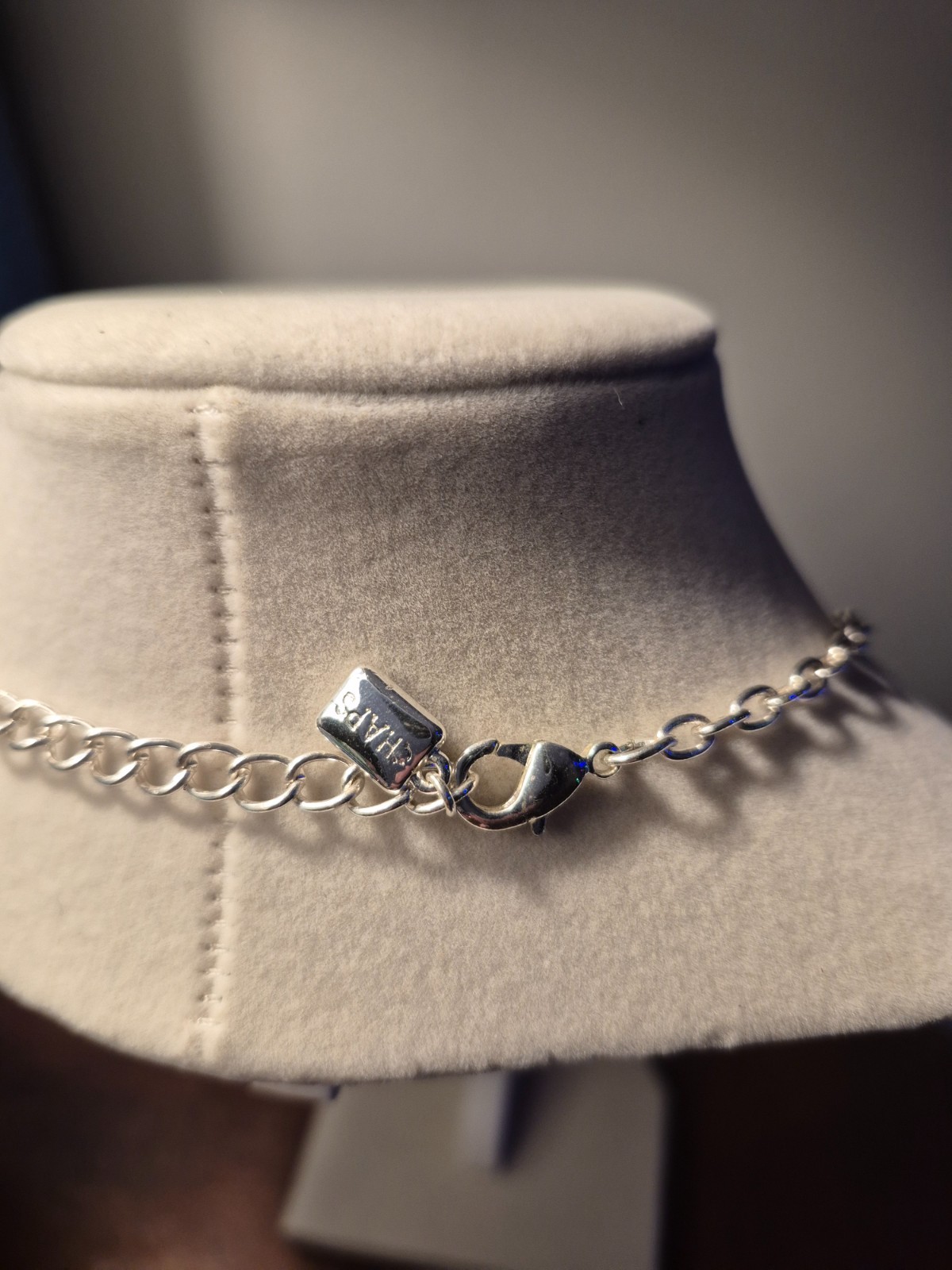 Chaps statement necklace with aqua turquoise teal… - image 3