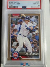 2026 Topps Series 1 Owen Caissie RC #233 Gold /2026 PSA 10