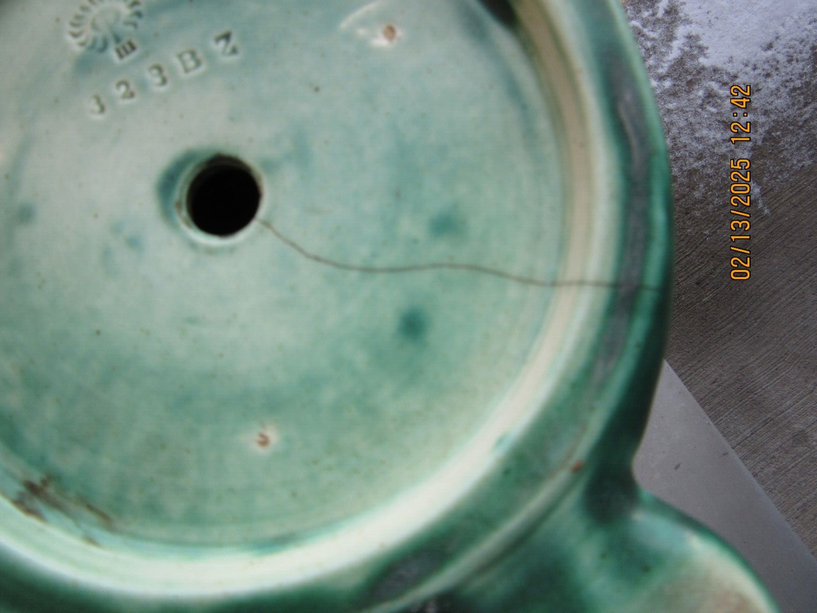 Rookwood Z-Glaze Hand Tooled Matte Green 11 1/2" Geometric Lamp Base 1903