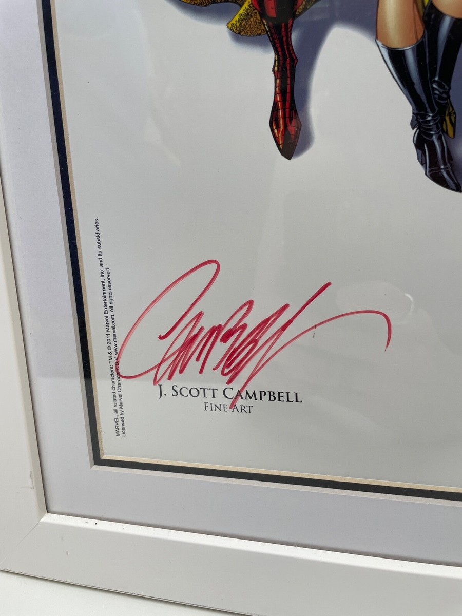 Stan Lee & MARVEL - Hand Signed Poster by J.Scott Campbell & Nei