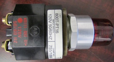 ALLEN BRADLEY Red Push to Test Pilot Light  800T PT16R  800T-PT16 RED 