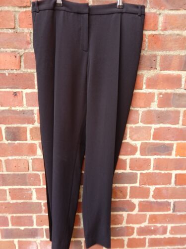 LK Bennett London Quality Ladies Black Shay Dress Trousers Satin Trim Size 12