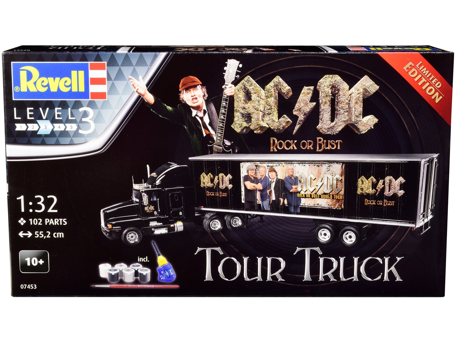 Kenworth Tour Truck AC/DC Rock or Bust 1/32 Scale Model Kit Level 3