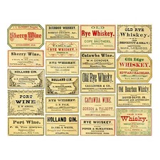 Old West Apothecary Label Stickers, Druggist  Pharmacy, Cut  Peel Sheet 953