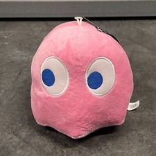 Bandai Namco Pac Man Collectable Plush Toy Pink Ghost Stuffed Animal Age 3  Up