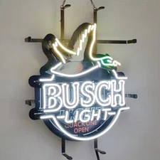 US STOCK Busch Light Beer Neon Sign Light Club Home Wall Decor Artwork 19x15