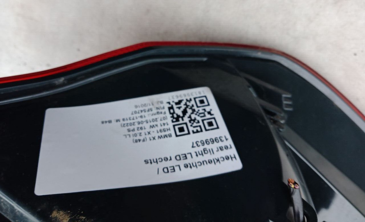BMW X1 F48 2015-2022 REAR RIGHT SIDE TAIL LIGHT lamp 63217350711 
