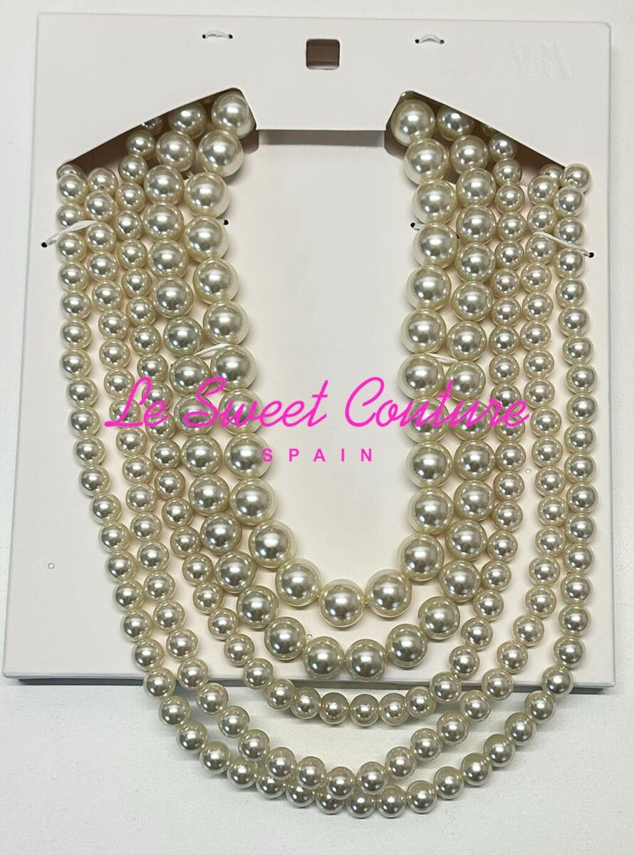 ZARA WOMAN NWT SS25 MULTI-STRAND NECKLACE WITH FAUX PEARLS ZARA WOMAN NWT SS25 MULTI-STRAND NECKLACE WITH FAUX PEARLS