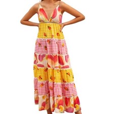 FARM Rio MIXED PICNIC CASHEW MAXI DRESS - Mixed Print size M