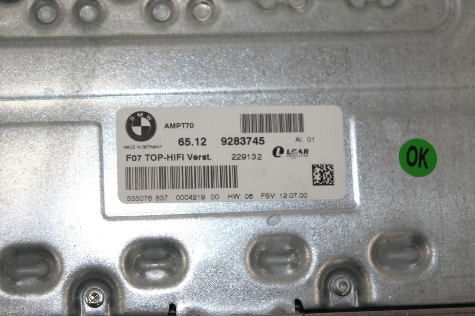 2007-2015 BMW X5 X6 Z4 Top Hifi LEAR Audi Radio Amplifier 65.12  