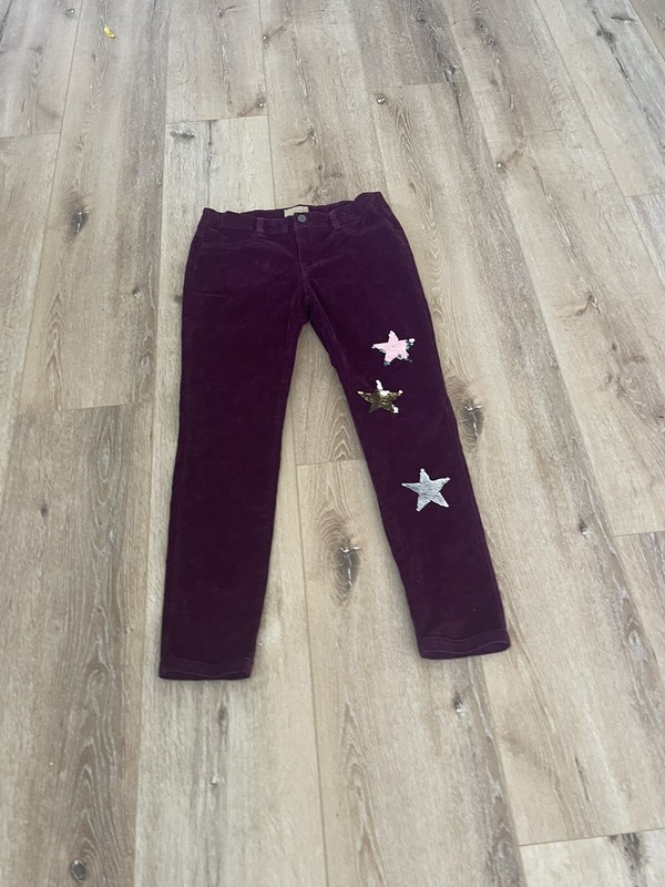 Roebuck & company burgundy corduroy  pants for girls  size L -14/16