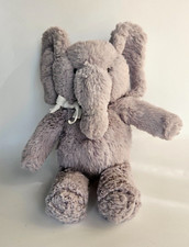 Pottery Barn Kids 2014 Gray 11" Elephant with White Bow Plush