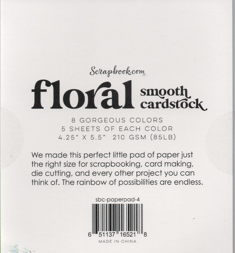 Scrapbook.com smooth cardstock packs 6.5 x 5.25in 40 sheets/8 colors - Picture 4 of 14