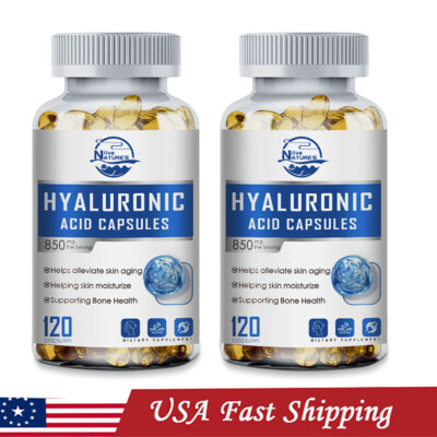 Hyaluronic Acid 850mg 240 Capsules 30mg of Vitamin C For Joint and Skin Health