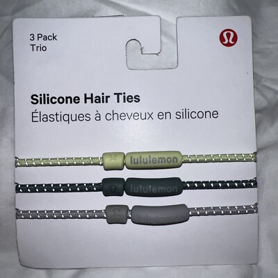 NWT Lululemon Silicone Hair Tie 3 Pack - Multi Color All Hair Types, Active Lululemon Silicone Hair Ties 3 Pack NWT Trio CPNG/TIDT/CHRM  main image 4
