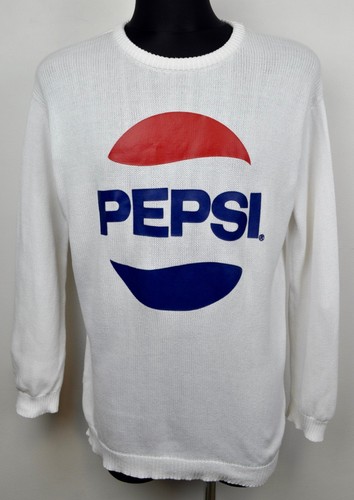 Pepsi- Cola H\u0026M Felpa MAGLIONE S Uomo Cotone Maglione Bianco Pullover  Maglia | eBay