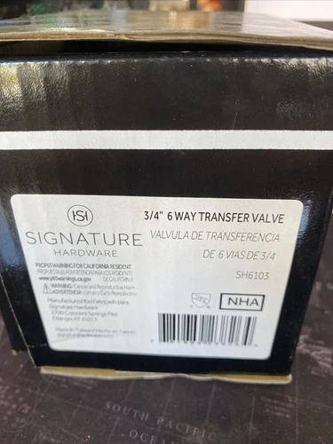 Signature Hardware SH6103 Edenton Brass 3/4" 6-Way Transfer Valve, Miseno - Picture 2 of 5