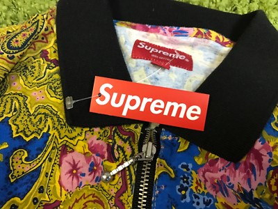 Supreme F/W 2017 Paisley L/S Polo Box Logo Size M | eBay