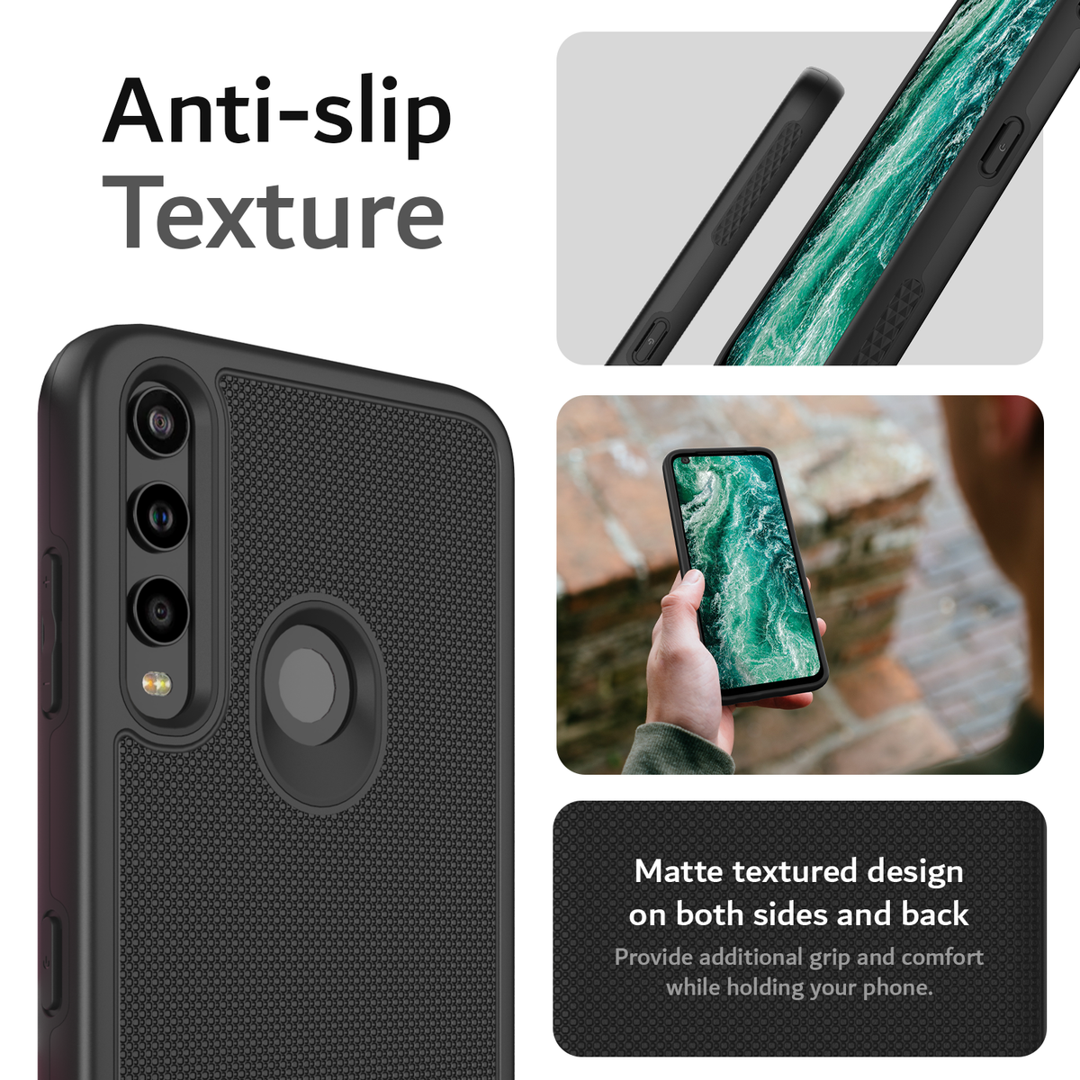 Custodia E Vetro Temperato Per Orbic Myra 5G UW R678L – Cover Ibrida TPU+PC, Colorata, Con Anello