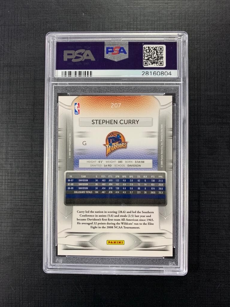 Stephen Curry Rookie RC PSA 10 2009 Panini Prestige 207 GEM MINT NBA