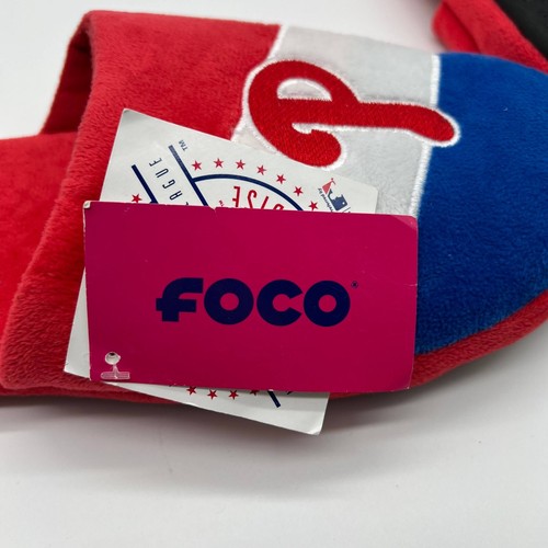 MLB Philadelphia Phillies Men Logo Slide Slippers Size XL By Foco Multicolor - Picture 6 of 8