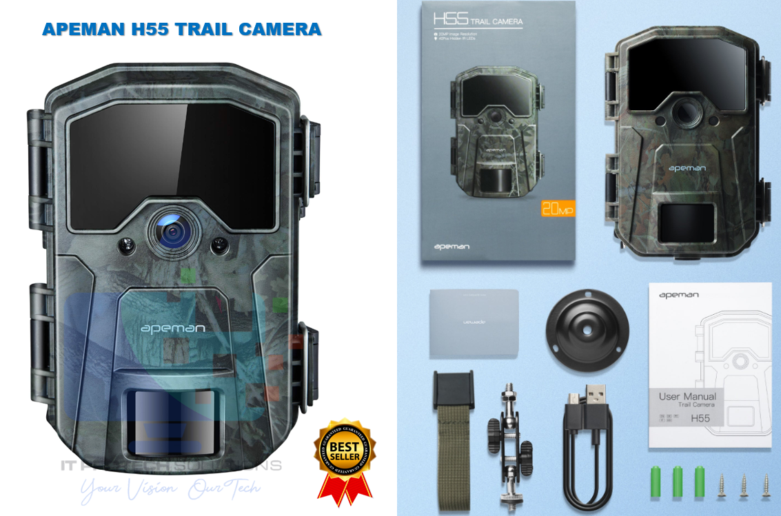 APEMAN WILD CAMERA H55 20MP 1080P HUNTING PHOTO/TRAP/NIGHTVISION