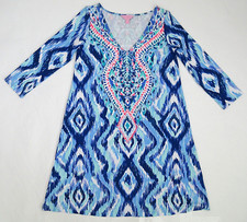 Lilly Pulitzer Ophelia Dress Skipped a Beach Engineered Blue Swish Size XS 178