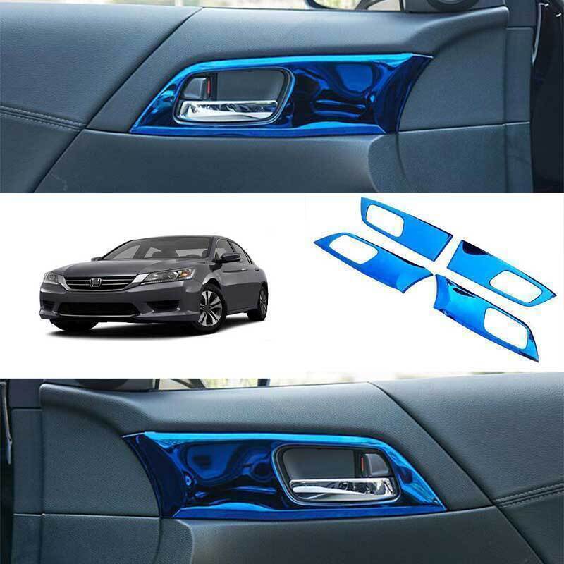 For Honda Accord 2013-2017 Blue Titanium Car Inner Door Handle Cover Trims 4pcs