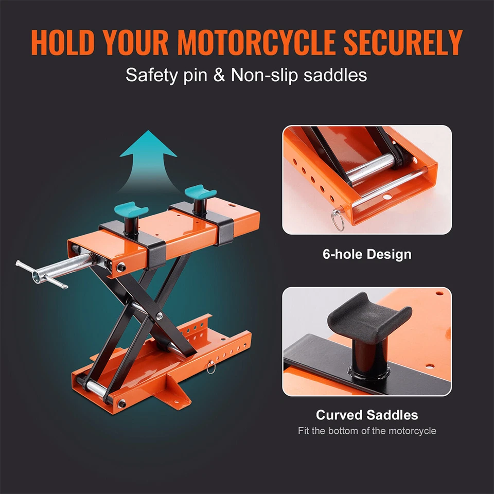 500KG Motorcycle Lift Scissor Jack Work Stand Motorbike Heavy-Duty Bike 3 Styles - image 3 of 4