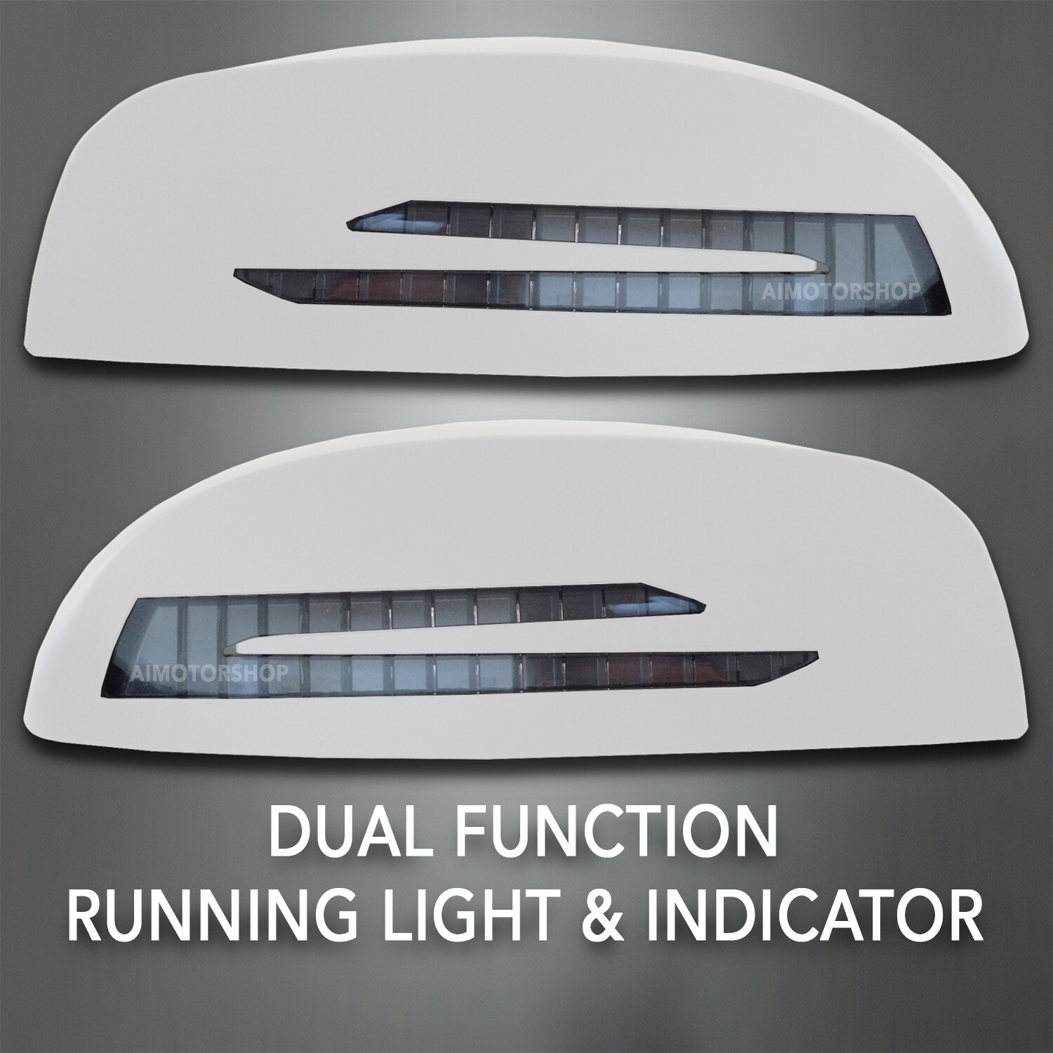 07-13 Silverado Sierra Mirror Cover with Running Light & Indicator-Olympic White - Picture 3 of 8