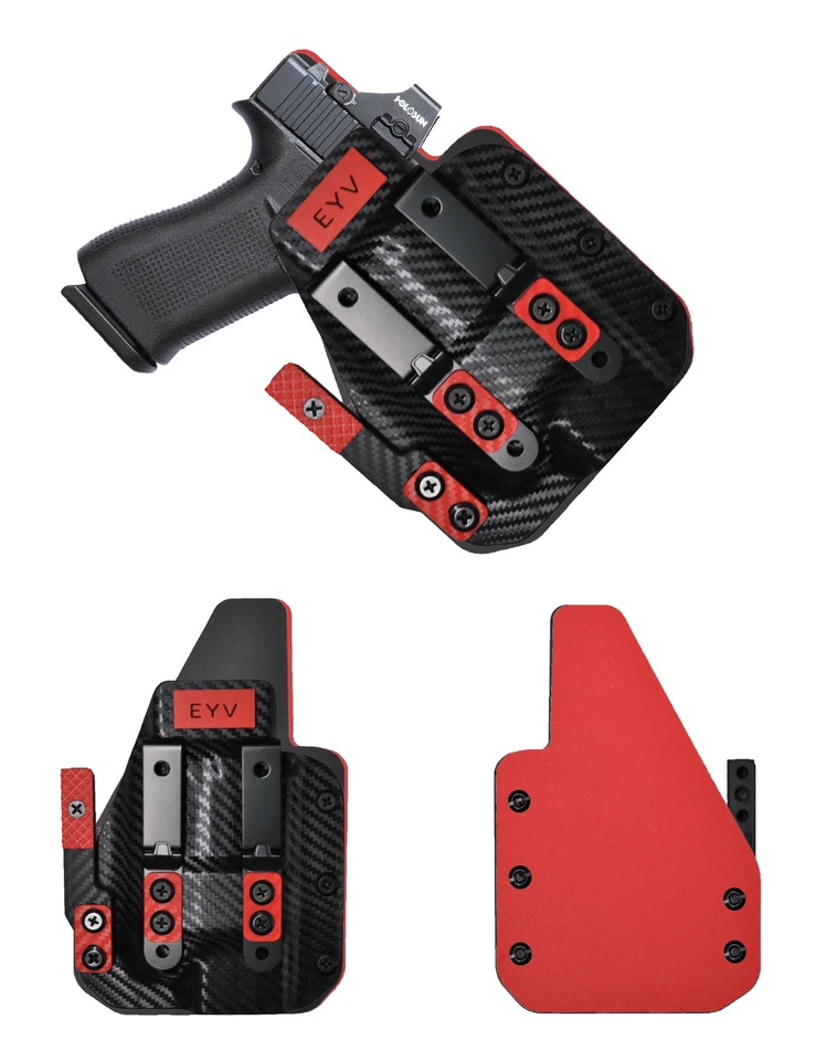 EYV IWB Hybrid Leather Kydex Concealment Holster - GLOCK 19 -TLR7/TLR7A Light - Image 3 of 4