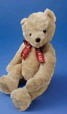 Vtg FAO Schwarz 2004 Large 24" Teddy Bear Plush Bow Collectible EUC