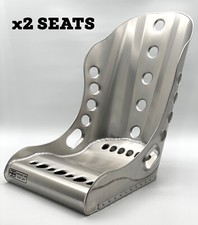 Aluminium Bucket Seat, High Top Bomber - x2 - Hot Rod, Classic, Retro, Mini